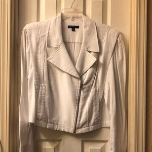 INC International Concepts White Textured Fabric